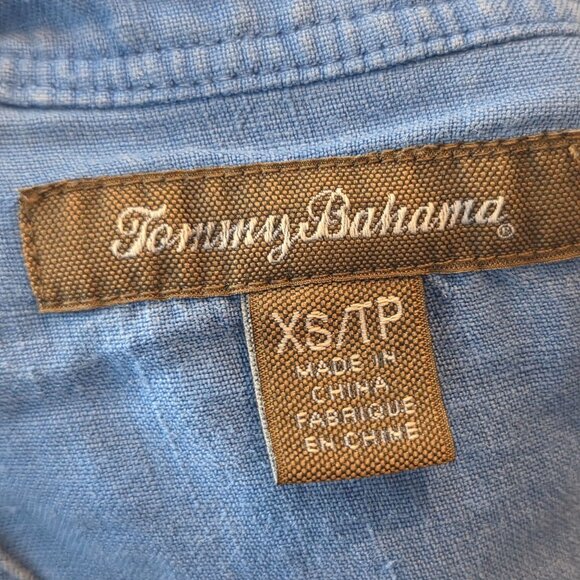 Tommy Bahama Women's Shirt Dress Long Sleeve Mini Length Denim Size XS Coastal - Picture 7 of 8